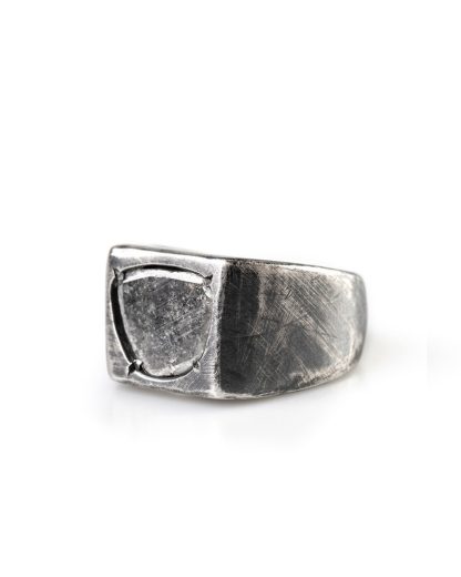 CHIN TEO omega diamond ring sterling silver natural untreated diamond slice hide m new 1
