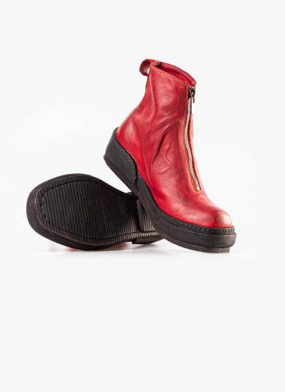 Guidi women front zip boot shoe PLS red 1006t horse full grain leather hide m 4