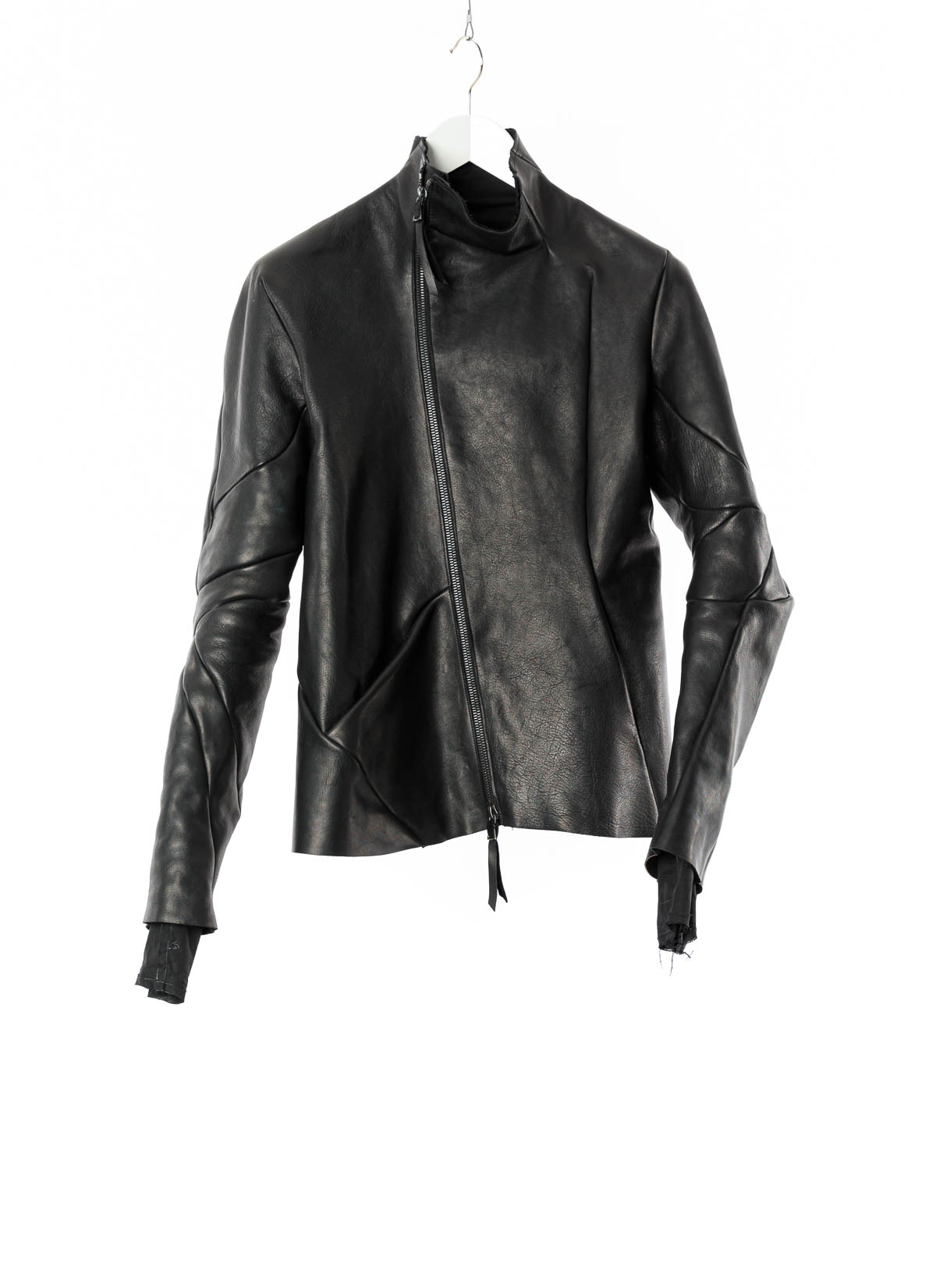 hide-m | LEON EMANUEL BLANCK Distortion Leather Jacket black horse
