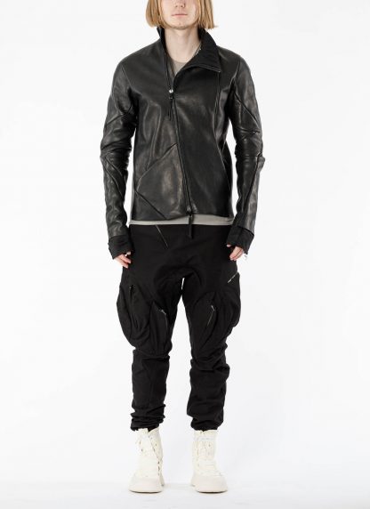 LEON EMANUEL BLANCK LEB Men Classic Distortion Jacket DIS M LJ 01 lined Herren Leder Jacke horse leather black hide m 4
