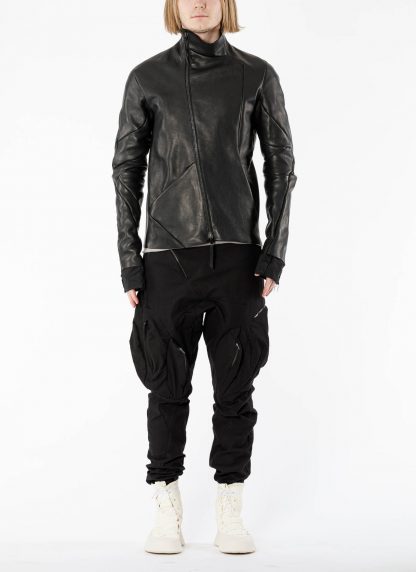 LEON EMANUEL BLANCK LEB Men Classic Distortion Jacket DIS M LJ 01 lined Herren Leder Jacke horse leather black hide m 5