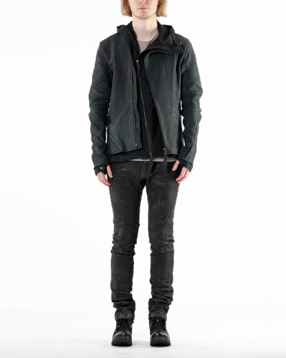 LEON EMANUEL BLANCK LEB Men Distortion L Jacket Exclusively DIS M LJ 01 With Removable Extended Jacket DIS M OUC 01 horse leather sanded dark grey hide m 4