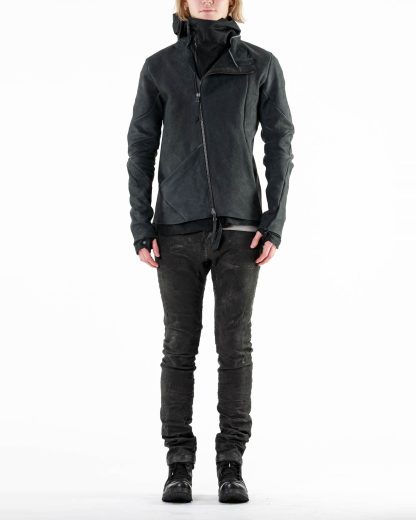LEON EMANUEL BLANCK LEB Men Distortion L Jacket Exclusively DIS M LJ 01 With Removable Extended Jacket DIS M OUC 01 horse leather sanded dark grey hide m 7