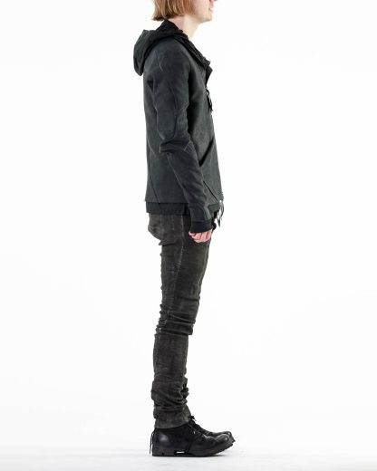 LEON EMANUEL BLANCK LEB Men Distortion L Jacket Exclusively DIS M LJ 01 With Removable Extended Jacket DIS M OUC 01 horse leather sanded dark grey hide m 9