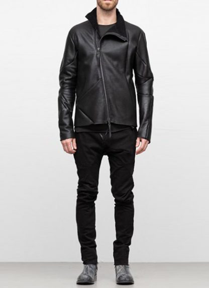 Leon Emanuel Blanck FW18 distortion men jacket merino shearling leather black hide m 3