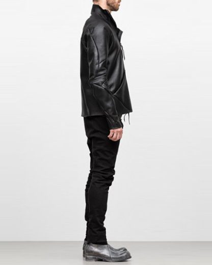 Leon Emanuel Blanck FW18 distortion men jacket merino shearling leather black hide m 4