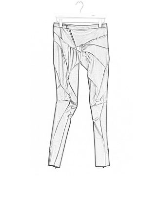 Leon Emanuel Blanck fw1718 women distortion fitted pants soft stretch lamb black hide m 1