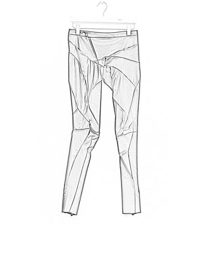 Leon Emanuel Blanck fw1718 women distortion fitted pants soft stretch lamb black hide m 1