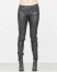 Leon Emanuel Blanck fw1718 women distortion fitted pants soft stretch lamb black hide m 2