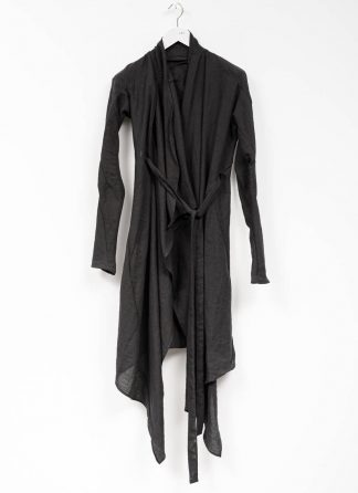 Leon Emanuel Blanck women DIS W BCDG 01 distortion belted cardigan ramie black hide m 2