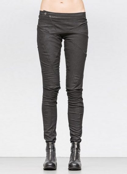 Leon Emanuel Blanck women distortion fitted pants cotton elasthan black dark grey SS18 hide m 2