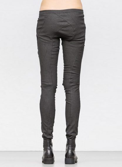Leon Emanuel Blanck women distortion fitted pants cotton elasthan black dark grey SS18 hide m 4