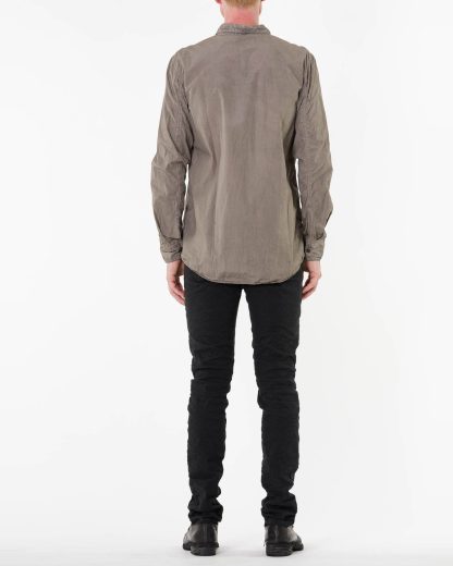POEME BOHEMIEN Men Button Down Shirt Regular Fit SH 01 T 210 80 Herren Hemd cotton grey hide m 5