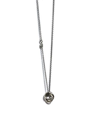 Werkstatt Muenchen necklace four rings m3731 925 sterling silver hide m