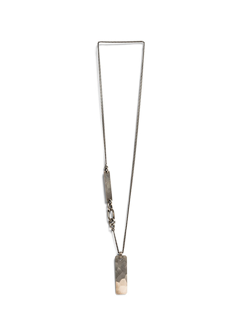 hide [m] | M3006 necklace tag hammered, 925sterling silver
