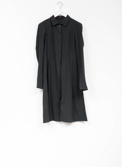 m.a maurizio amadei women raglan long shirt HW130L cotton linen ramie black hide m 2