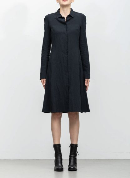 m.a maurizio amadei women raglan long shirt HW130L cotton linen ramie black hide m 3