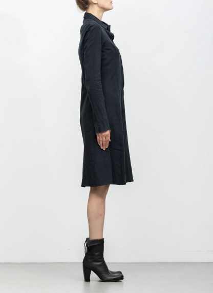 m.a maurizio amadei women raglan long shirt HW130L cotton linen ramie black hide m 4