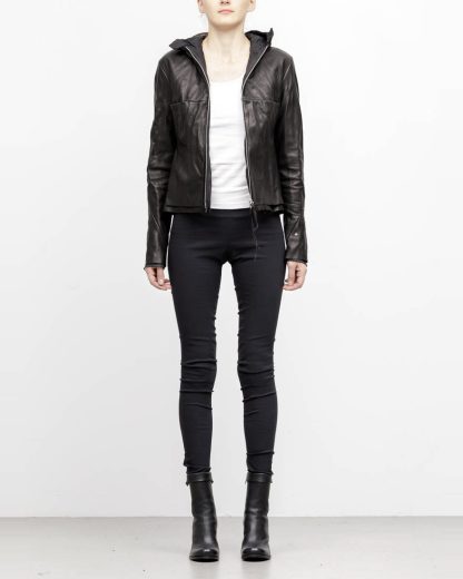 m.a maurizio amadei women relaxed aviator jacket damen leder jacke JW225HZ SY wasched cow leather black hide m 3