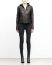 m.a maurizio amadei women relaxed aviator jacket damen leder jacke JW225HZ SY wasched cow leather black hide m 4