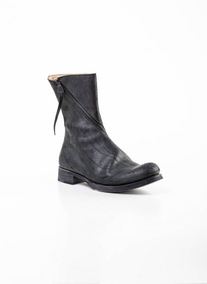 m.a maurizio amadei women spiral zip boot shoe schuh stiefel SW1G3Z VAR vachetta cow leather reverse black hide m 4
