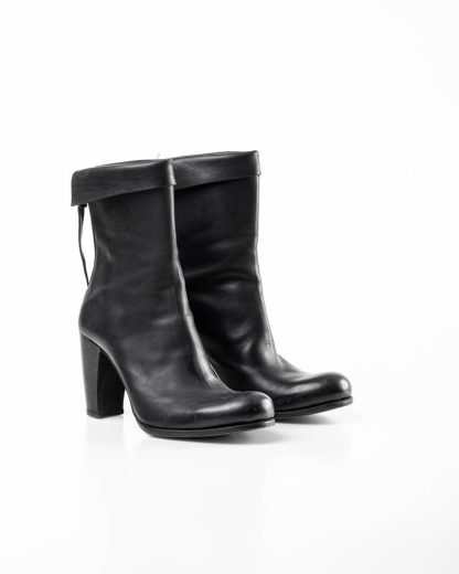 ma maurizio amadei women back zip high heel short boot shoe damen schuh stiefel SW7N21Z vachetta cow leather black hide m 3