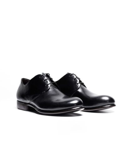 mmoriabc maurizio altieri men derby shoe schuh CC I genuine horween shell cordovan leather black hide m 4