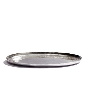 werkstatt munchen m0110 oval tray sterling silver hide m 1