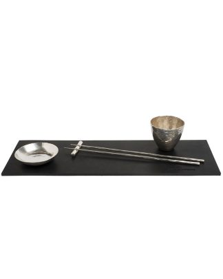 werkstatt munchen m0131 set table mat sterling silver hide m 1