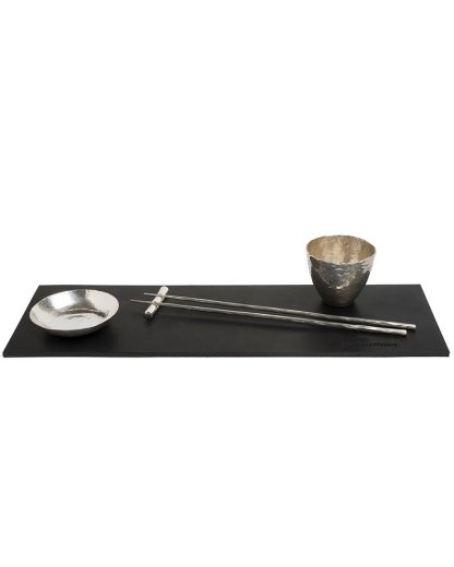 werkstatt munchen m0131 set table mat sterling silver hide m 1
