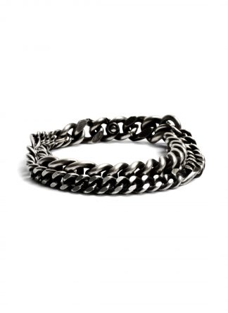 werkstatt munchen m2306 bracelet two chains 925 sterling silver hide m 1