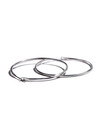 werkstatt munchen m4511 hoop earrings hammered sterling silver hide m 1