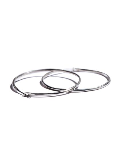 werkstatt munchen m4511 hoop earrings hammered sterling silver hide m 1