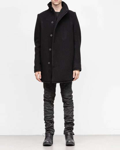 BORIS BIDJAN SABERI roots men coat jacket herren jacke mantel COAT SHORT FFB10003 pure cashmere black hide m 3