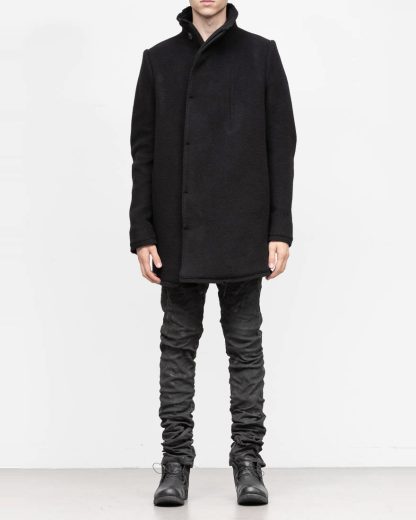 BORIS BIDJAN SABERI roots men coat jacket herren jacke mantel COAT SHORT FFB10003 pure cashmere black hide m 4