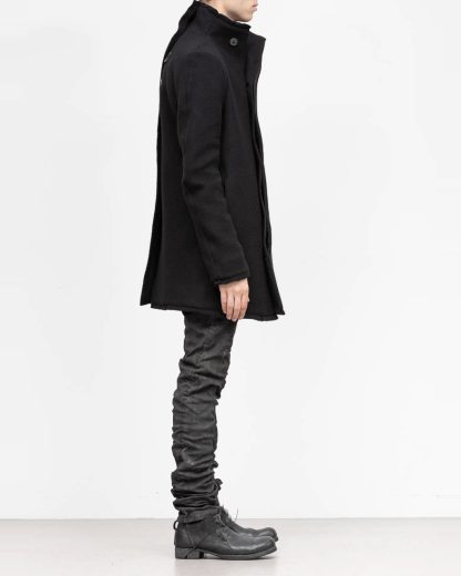 BORIS BIDJAN SABERI roots men coat jacket herren jacke mantel COAT SHORT FFB10003 pure cashmere black hide m 5