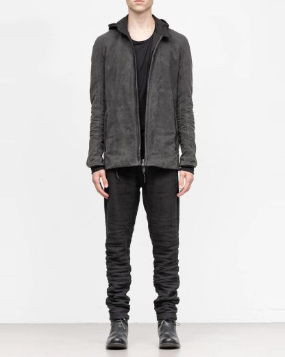 LAYER 0 Alessio Zero men E caban jacket with backpack herren jacke canvas cotton grey hide m 3