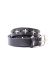 M.A MAURIZIO AMADEI men women cross studded q buckle med belt damen herren guertel EQ2C GR 3.0 cow leather 925 sterling silver black hide m 3