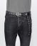 M.A MAURIZIO AMADEI men women cross studded q buckle med belt damen herren guertel EQ2C GR 3.0 cow leather 925 sterling silver black hide m 4