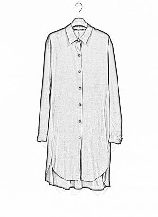 M.A MAURIZIO AMADEI women oversize long shirt hemd HW300L VWV7 viscose virgin wool elastan black hide m 1