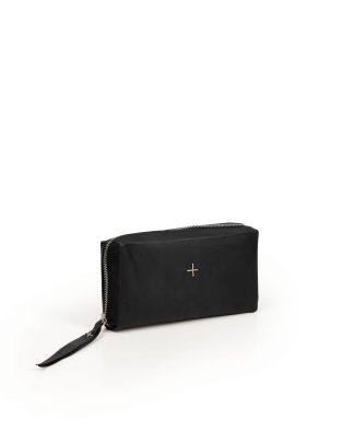 MA+ Maurizio Amadei W11LZ zipped extra large wallet geldboerse geldbeutet purse vachetta cow leather black hide m 1