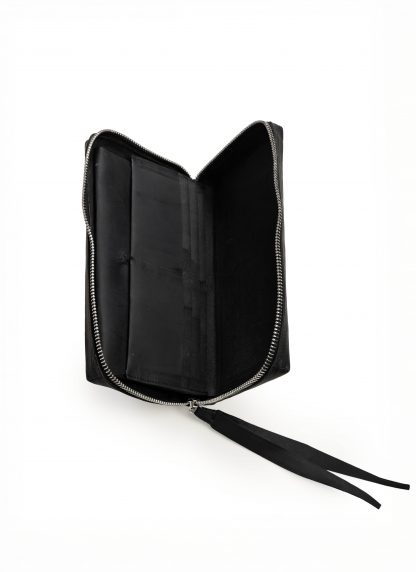 MA+ Maurizio Amadei W11LZ zipped extra large wallet geldboerse geldbeutet purse vachetta cow leather black hide m 5