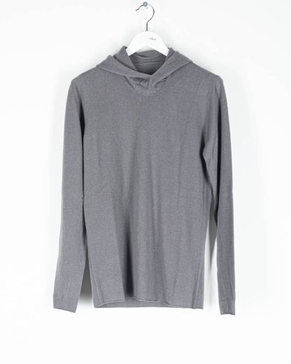 LABEL UNDER CONSTRUCTION men Punched Balaclava Sweater herren pulli kapuzenpulli 34YMSW222 WS16 RG 345 cashmere medium grey hide m 2