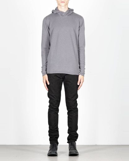 LABEL UNDER CONSTRUCTION men Punched Balaclava Sweater herren pulli kapuzenpulli 34YMSW222 WS16 RG 345 cashmere medium grey hide m 3