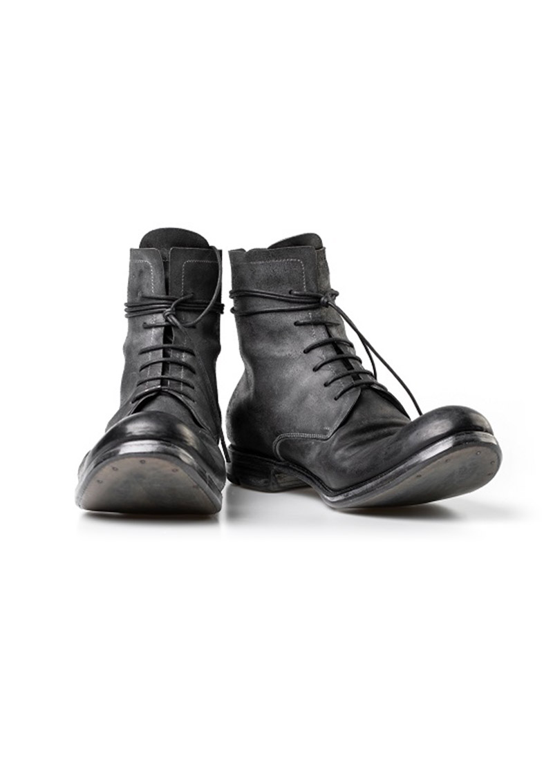hide-m | LAYER-0 1.5 h16 gy Lace Up Boot, black, u.s. cordovan leather