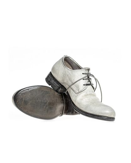 LAYER 0 women derby shoe goodyear 21 09 horse cordovan full grain leather dirty white hide m 3