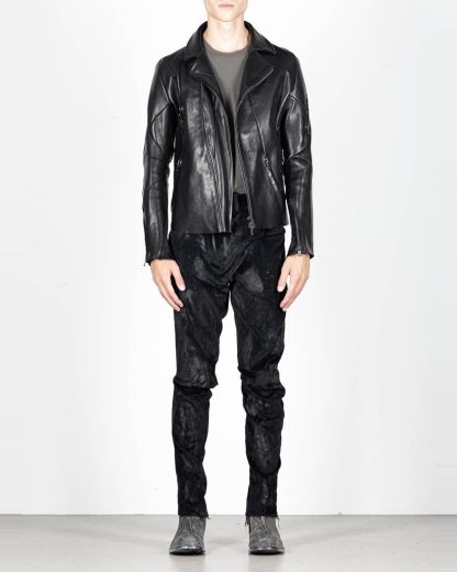 LEON EMANUEL BLANCK men distortion biker jacket herren jacke DIS BJ 01 horse leather black hide m 3