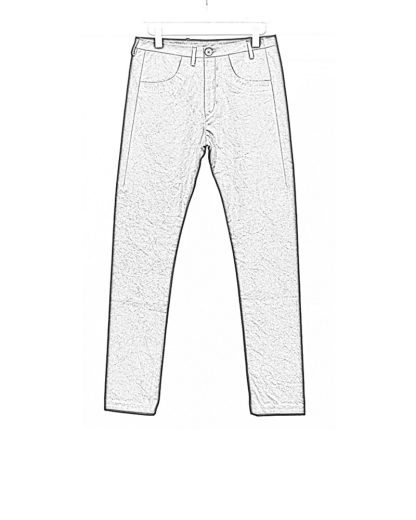 Label Under Construction FW18 men one cut pants cotton black hide m 1