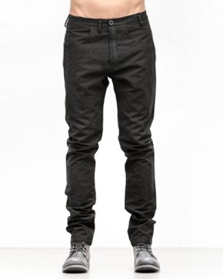 Label Under Construction FW18 men one cut pants cotton black hide m 2