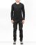 Label Under Construction FW18 men primary circle neck sweater cashmere black hide m 2